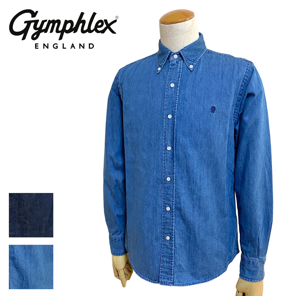 Gymphlex ライトデニム ボタンダウンシャツ Men's 【J-0643 SDM】