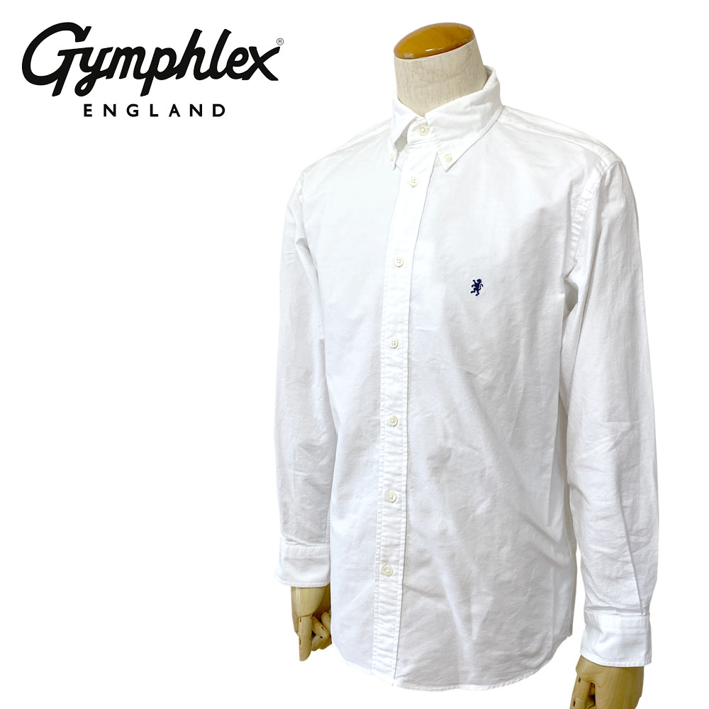 Gymphlex ジムフレックス 長袖ボタンダウンシャツ SOLID メンズ GY-B0196 SOX (2024AW)