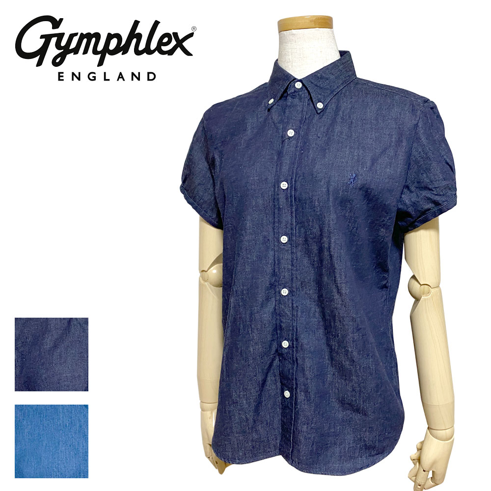 Gymphlex フレンチスリーブ ライトデニム BDシャツ Lady's 【J-0645 SDM】