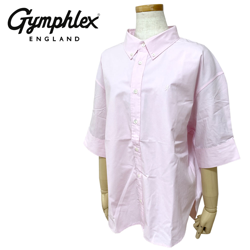 Gymphlex ジムフレックス T/Cブロード ボタンダウンシャツ レディース GY-B0458 HLE