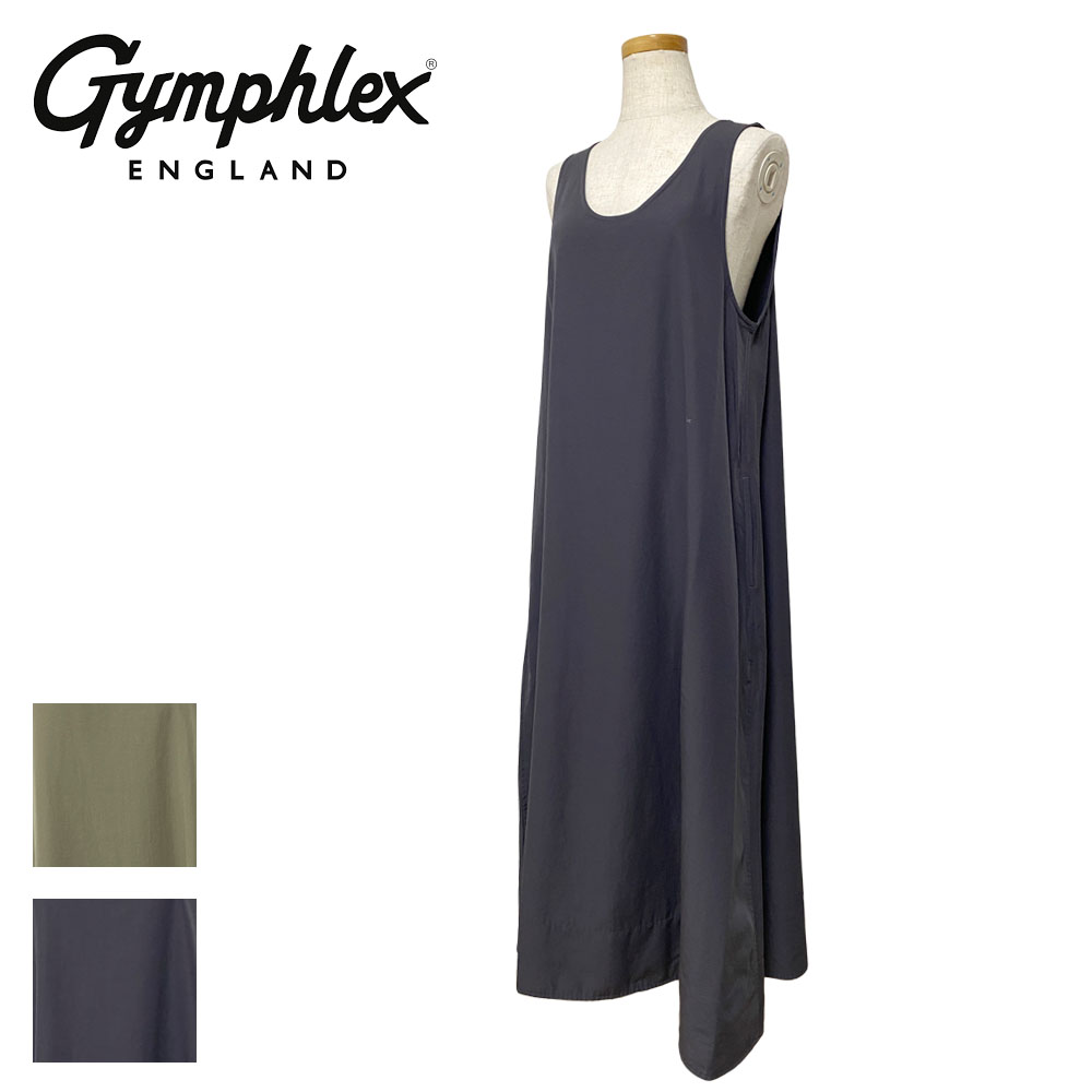 Gymphlex ポリエステルタフタ ノースリーブフレアワンピース Lady's 【GY-G0034 PCT】