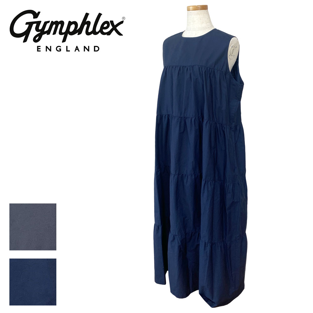 Gymphlex ジムフレックス スリーブレス ティアードドレス ワンピース レディース GY-G0076 CBL