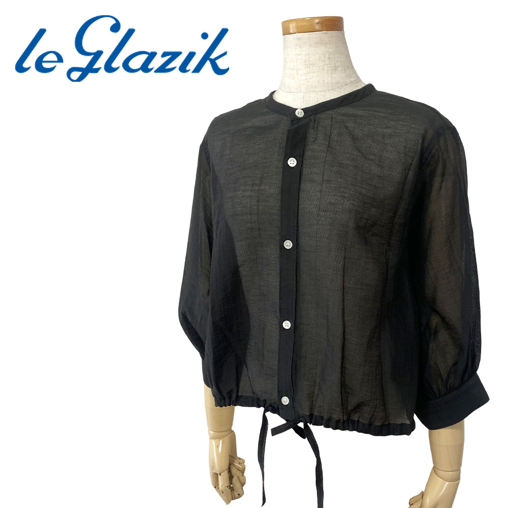 Le glazik ル・グラジック シアー バンドカラー ブラウス レディース LG-B0384 CNS