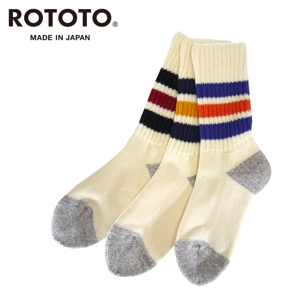 RoToTo COARSE RIBBED OLD SCHOOL SOCKS (メンズ・レディース) 【R1255】