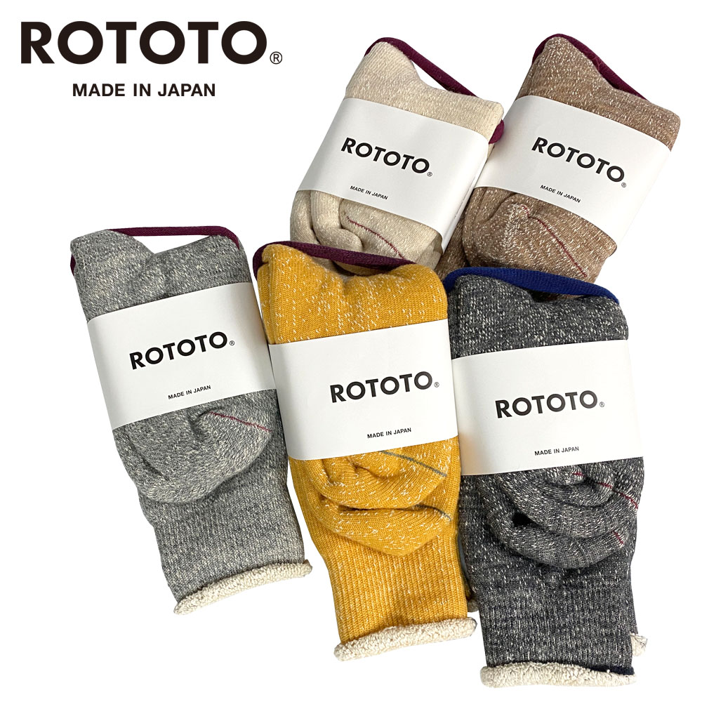 RoToTo DOUBLE FACE CREW SOCKS (メンズ・レディース) 【R1001】