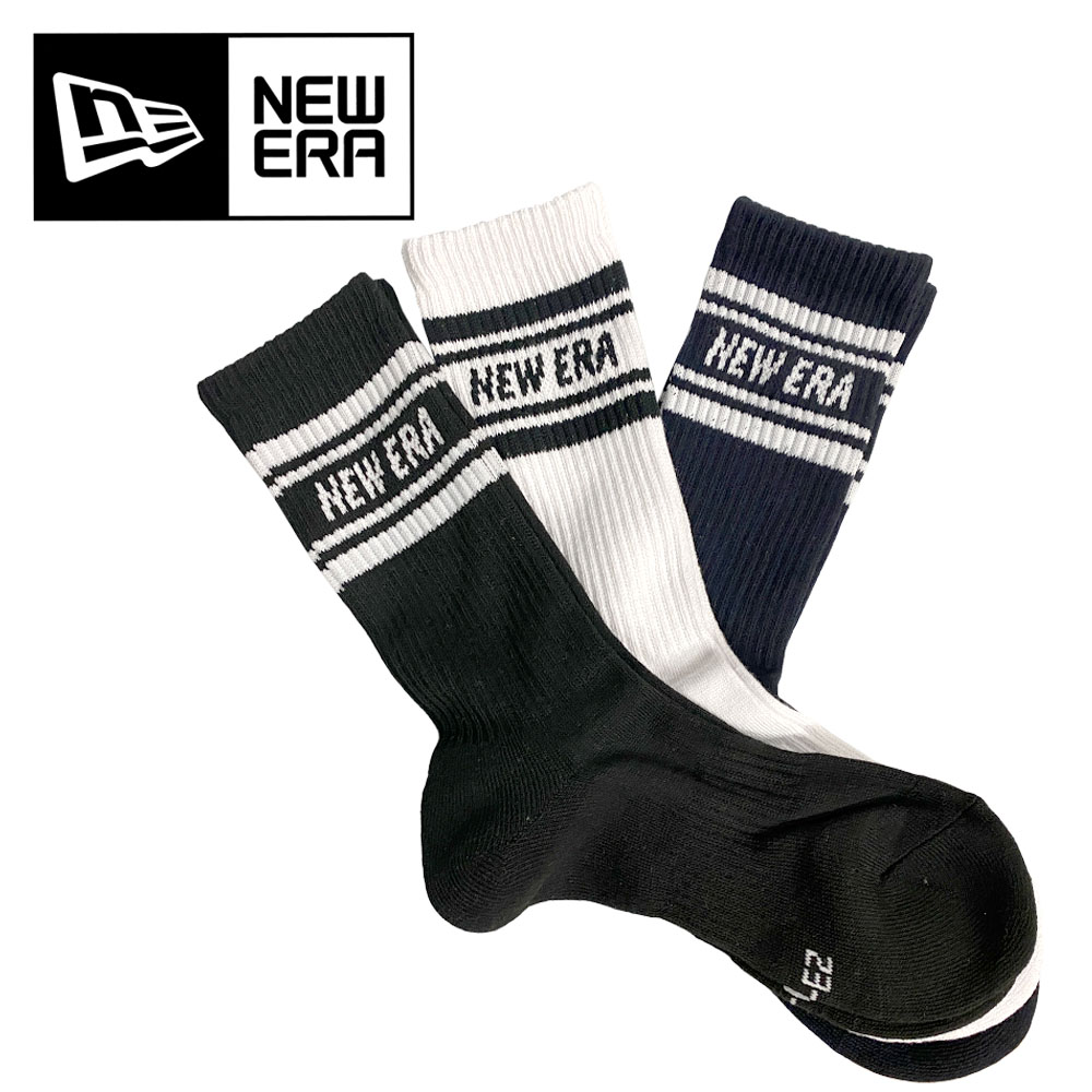 NEW ERA ソックス クルー 3ペア ライン マルチ 【13529422】