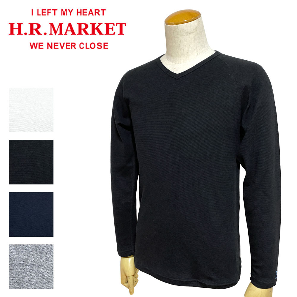 HOLLYWOOD RANCH MARKET ストレッチフライス Vネック ロングスリーブ Tシャツ ユニセックス【1004671】