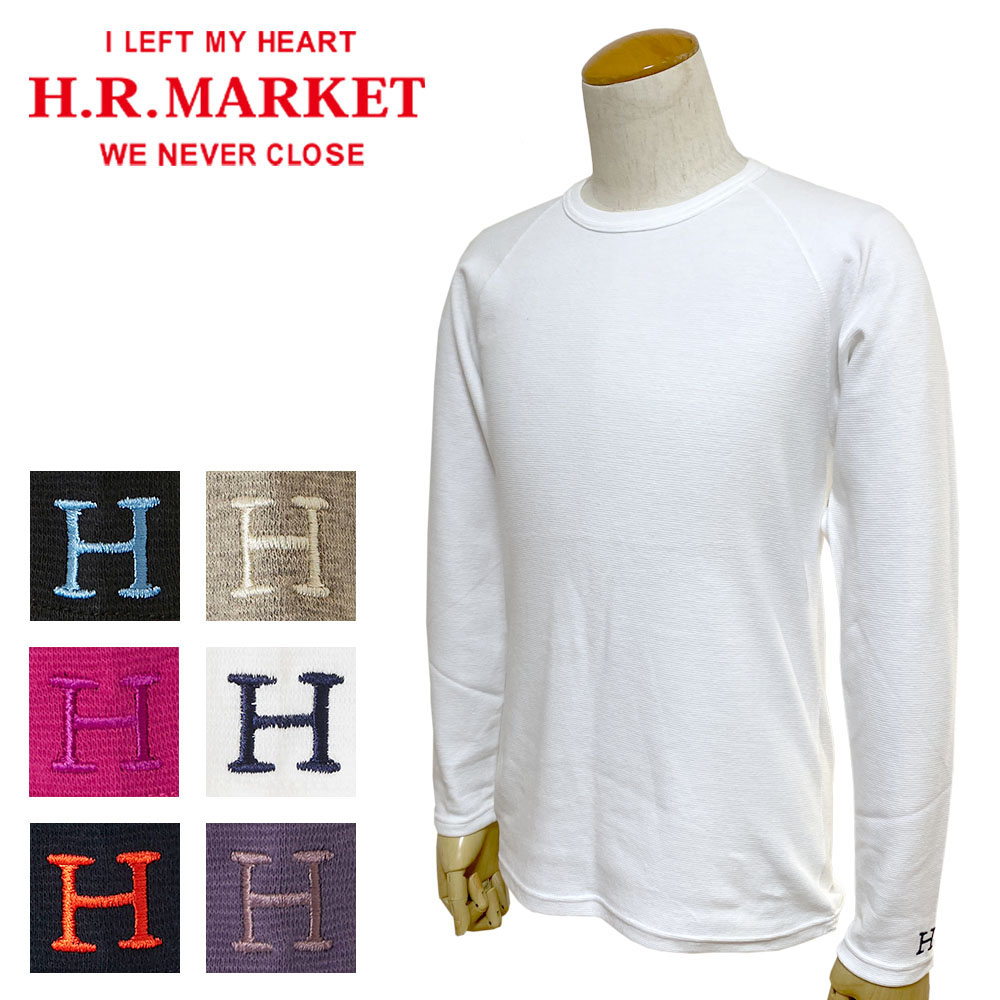 HOLLYWOOD RANCH MARKET ストレッチフライス クルーネック ロングスリーブ Tシャツ ユニセックス【1004665】