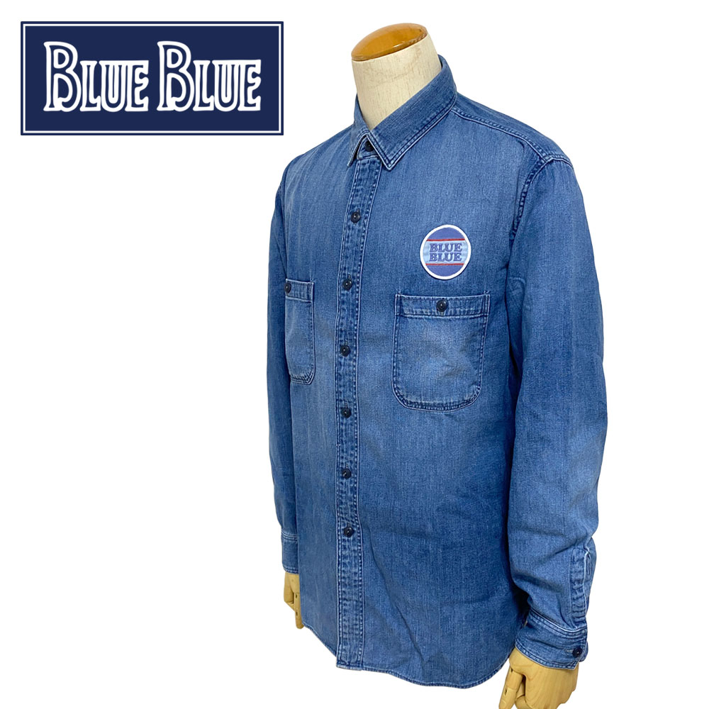 【30%OFF!!】BLUE BLUE ライトデニム ユーズドワークシャツ 【1000915】