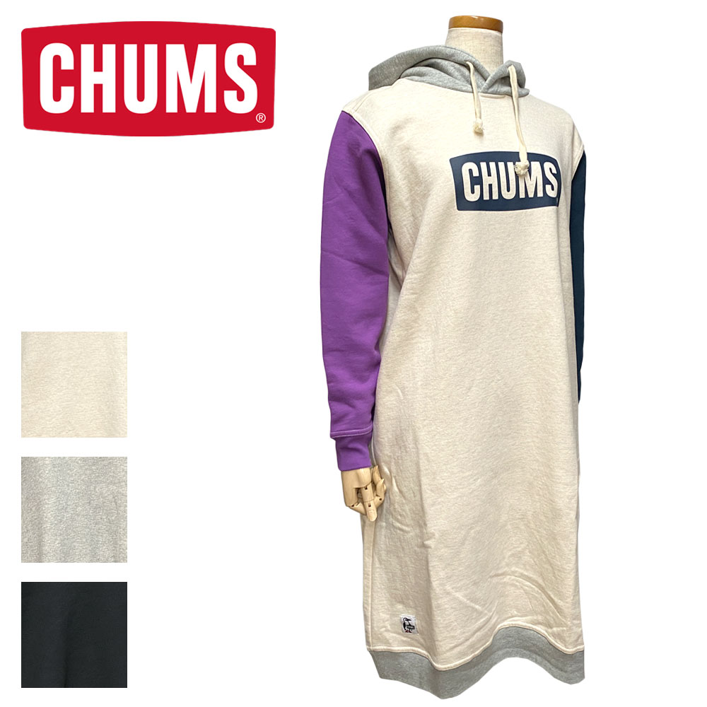 CHUMS CHUMS Logo Long Parka / チャムスロゴロングパーカー (ワンピース) Lady's 【CH18-1281】