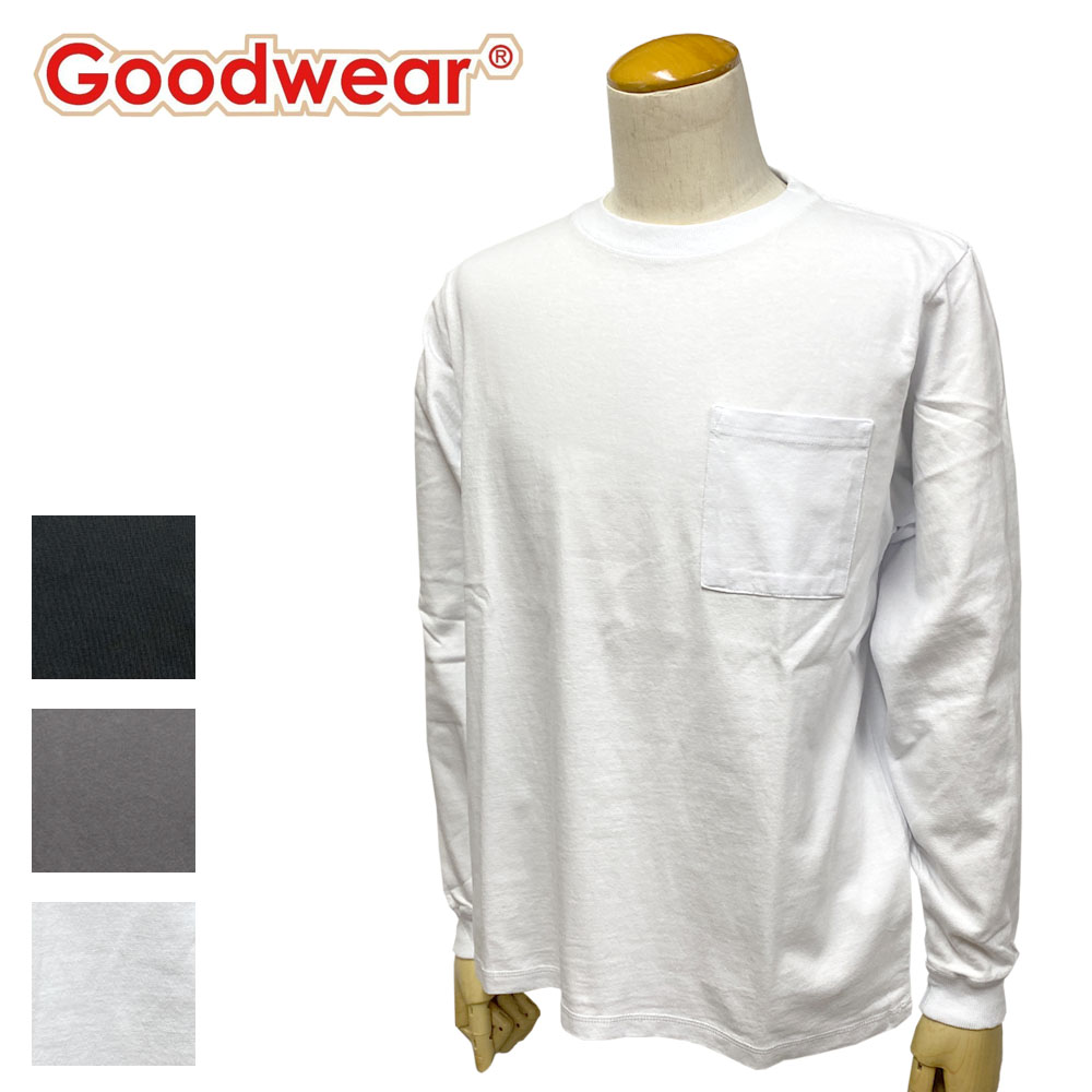 Goodwear グッドウェア USAコットン 袖リブポケットロンT メンズ 2W7-8518