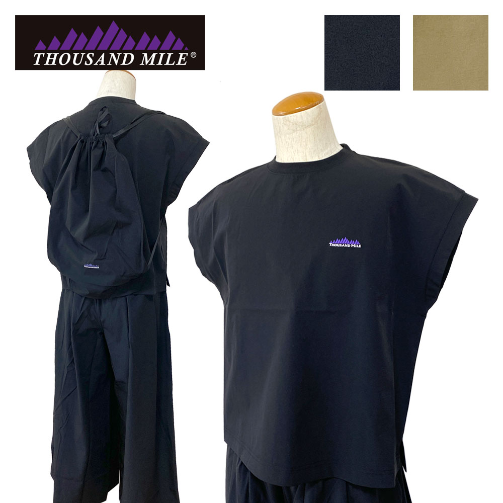 THOUSAND MILE サウザンドマイル FRENCH SLEEVE SHIRT & WIDE PANTS SET レンチスリーブシャツ＆ワイドパンツ&バッグ セット レディース TM251NP00042