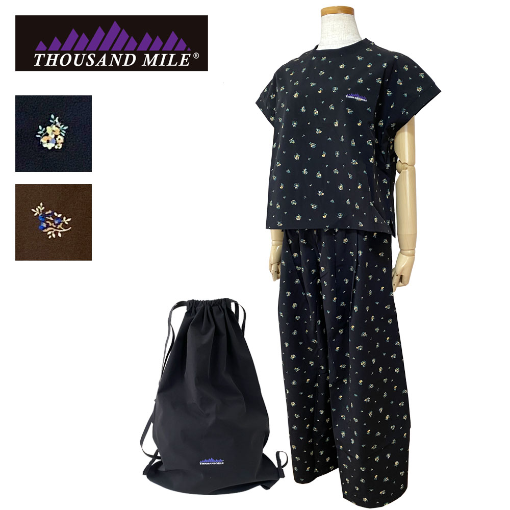 THOUSAND MILE サウザンドマイル FRENCH SLEEVE SHIRT & LONG PANTS SET フレンチスリーブシャツ＆ロングパンツセット レディース TM261QP00042
