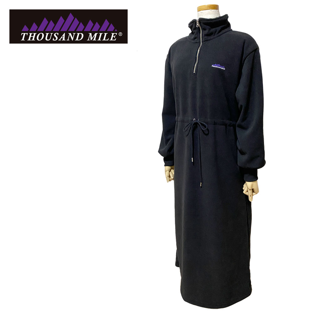 THOUSAND MILE サウザンドマイル KNIT FLEECE HALF ZIP OP ニットフリースハーフジップワンピース レディース TM252KF00192