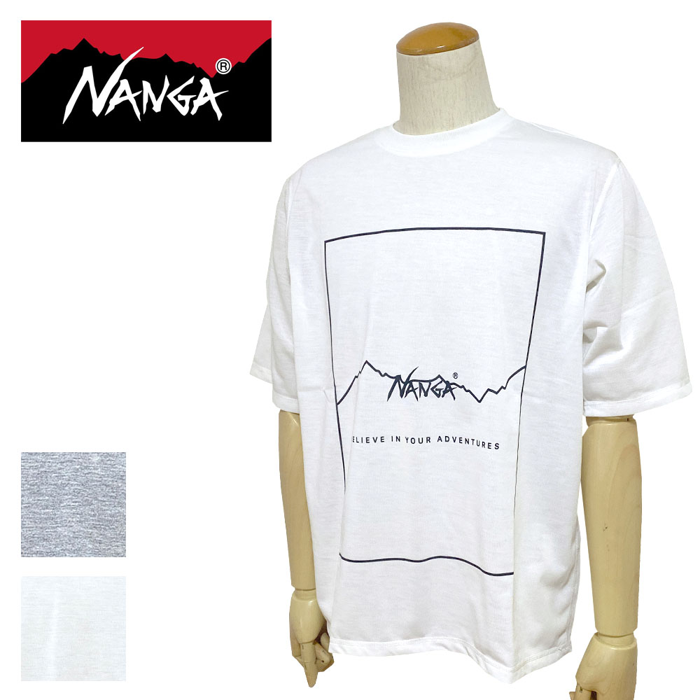 NANGA DRY MIX FRAME LOGO TEE/ ドライミックス フレームロゴティー Men's 【N1JR】