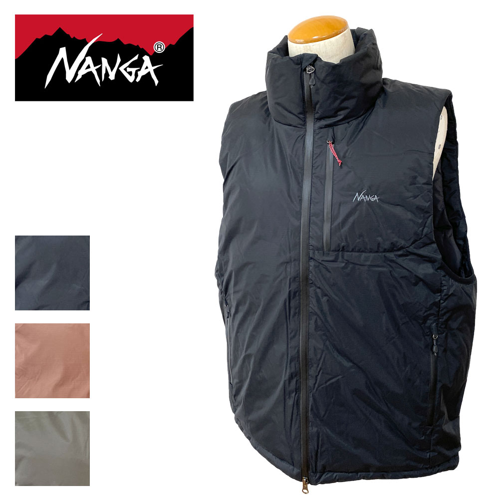 NANGA ナンガ AURORA TEX STAND COLLAR DOWN VEST オーロラステックス スタンドカラーダウンベスト メンズ ND2441-1N010