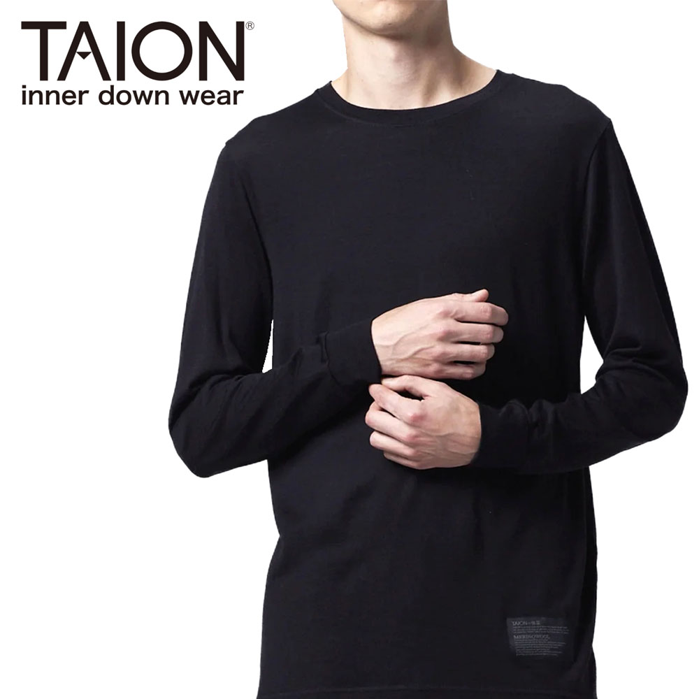TAION タイオン メリノウール アンダーウェア ロングスリーブ Tシャツ メンズ U03MWMT