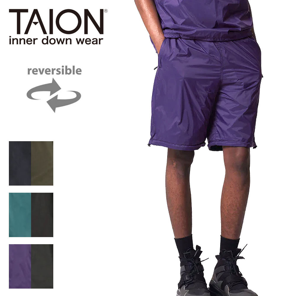 TAION タイオン ノンダウン マウンテン リバーシブル ショーツ メンズ R0301NDMT