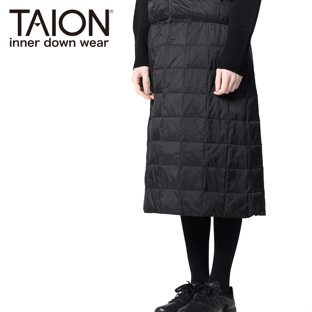TAION タイオン ベーシック セミロングダウンスカート レディース W150LS