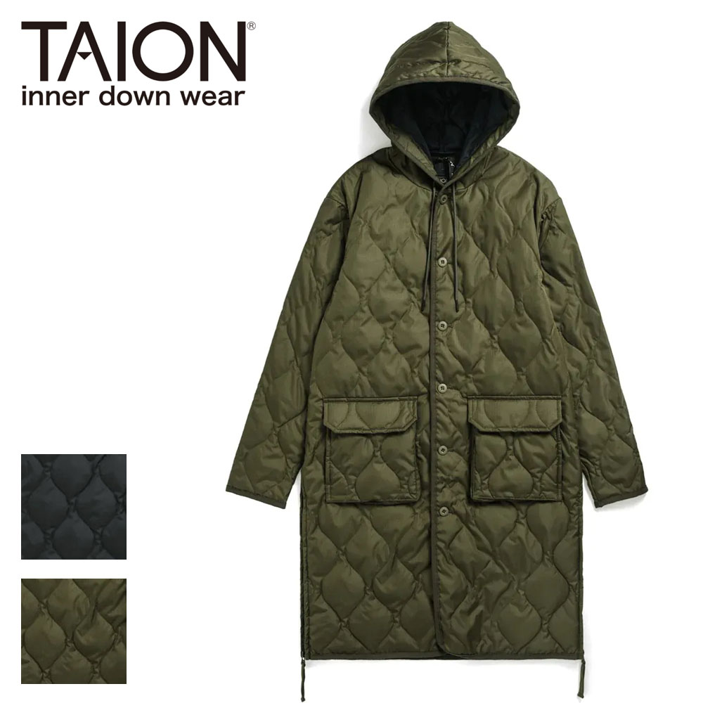 TAION ミリタリー フード ダウンコート Unisex 【106BML-LONG】