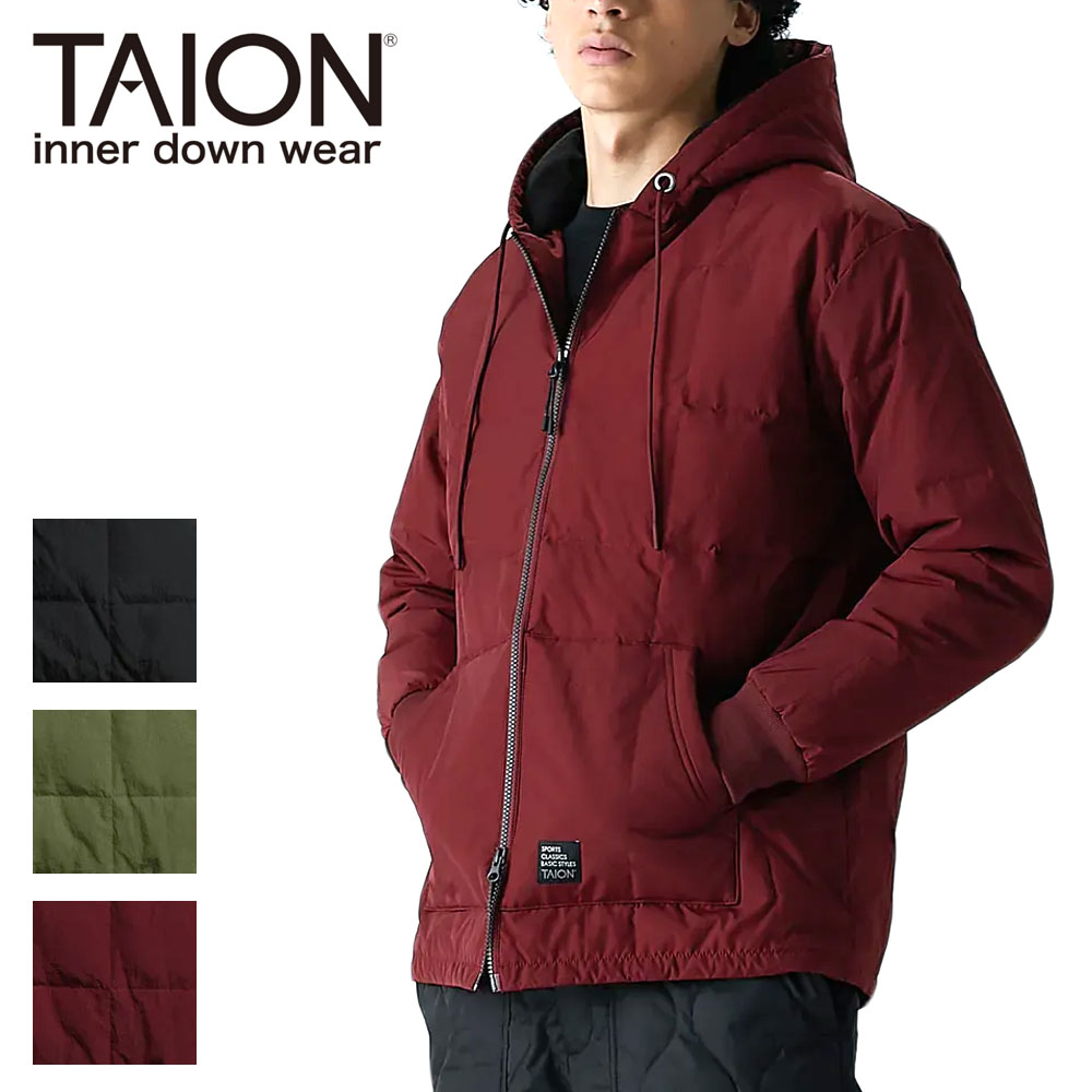 TAION スポーツクラシック フロントジップ ダウンフーディー Unisex 【106SCZ】