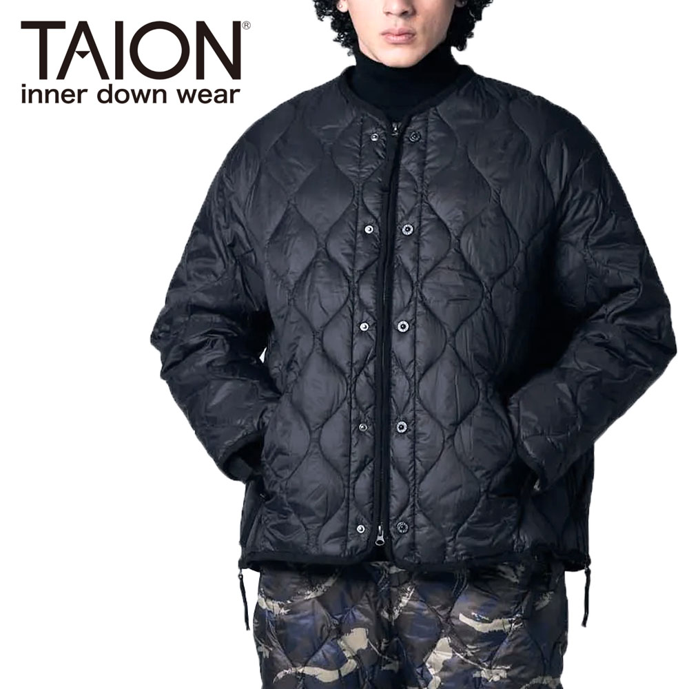 TAION タイオン ミリタリー M65 ライナーWジップ ショートダウンジャケット ソフトシェル メンズ レディース ユニセックス M65LSZBML-1SH