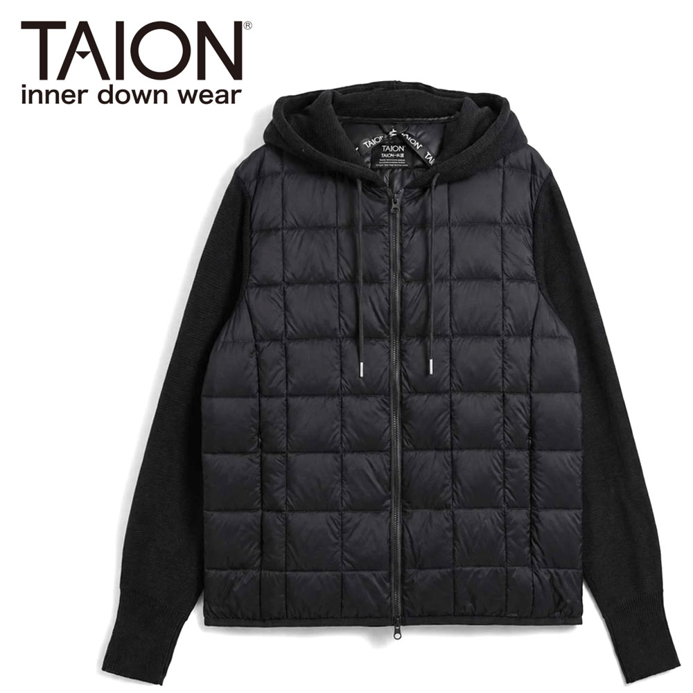 TAION タイオン ベーシック Wジップ ニットスリーブ ダウンパーカー メンズ ユニセックス 106WZSN-2
