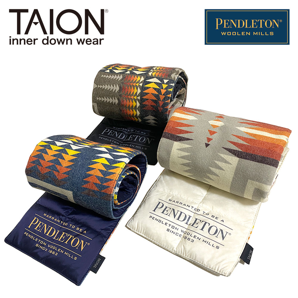 TAION×PENDLETON リバーシブル ダウンマフラー Unisex 【PDT-TON-223006】