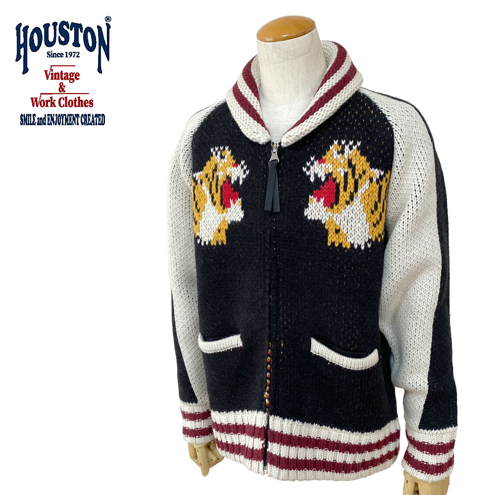 HOUSTON ヒューストン COWICHAN SWEATER (TIGER) カウチン セーター メンズ 22234