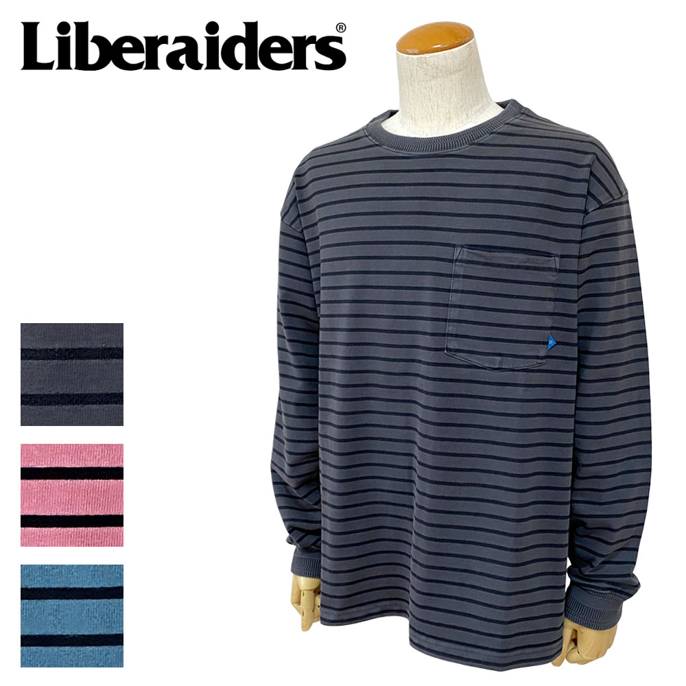 Liberaiders リベレイダース PIGMENT DYED STRIPED L/S SHIRT メンズ 735032601