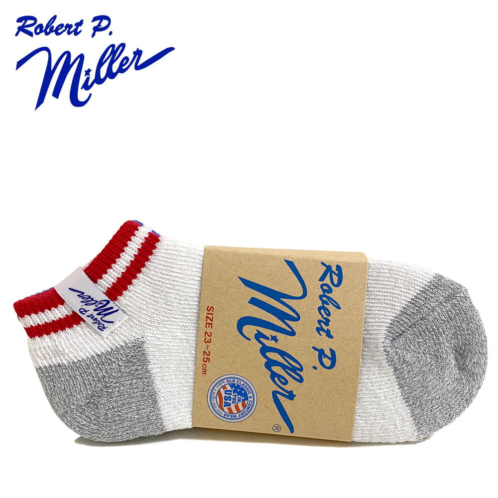 Miller 綿混ラインスニーカー3Pソックス Lady's 【317C】
