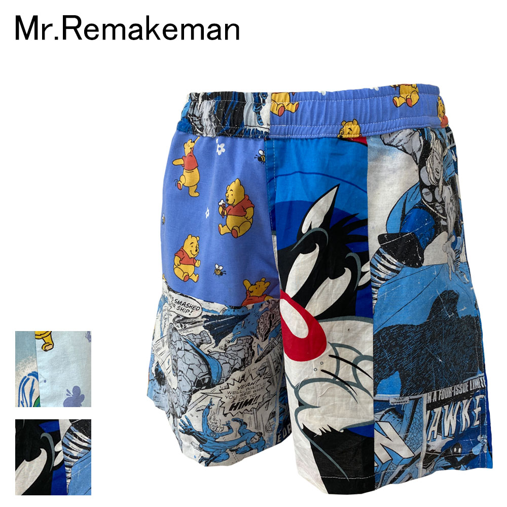 Mr.Remakeman ミスターリメイクマン キャラクタープリント ショートパンツ メンズ 2502659