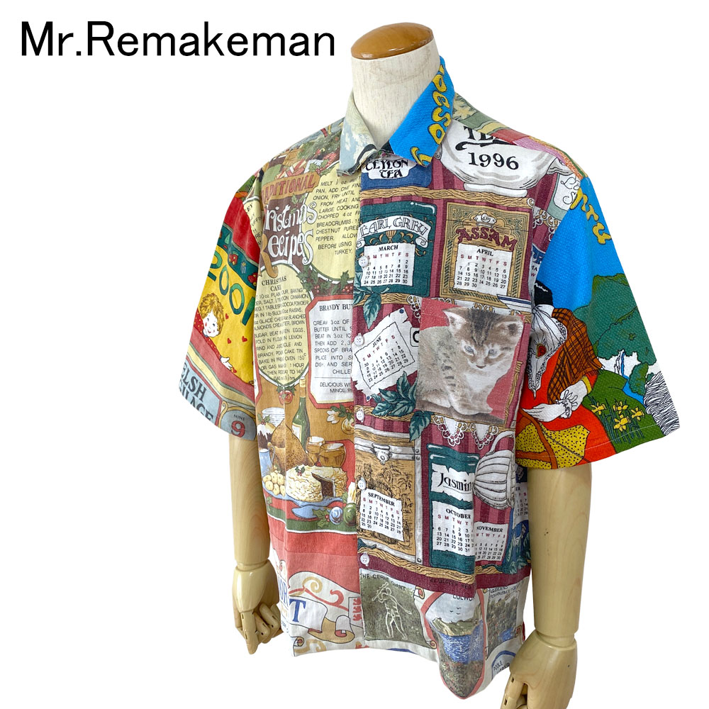 Mr.Remakeman ミスターリメイクマン Tapestry Open Collar Shirt