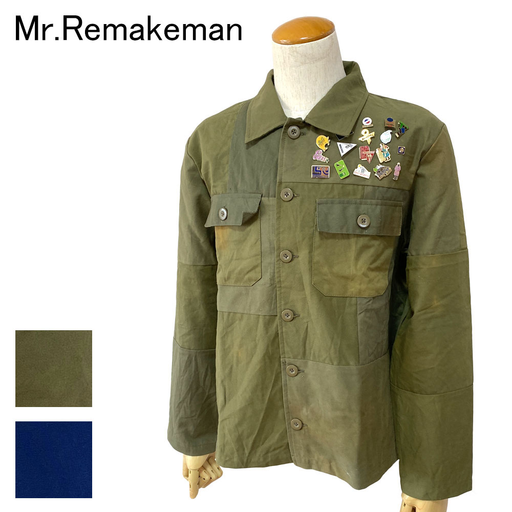 Mr.Remakeman ミスターリメイクマン ファティーグ ヴィンテージ ピンズシャツ メンズ 2502678