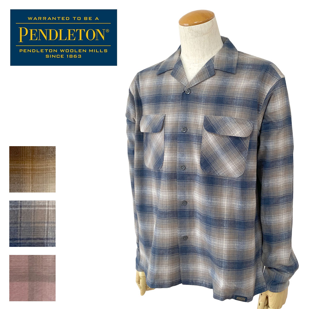 PENDLETON ペンドルトン Open Collar Shirt コットンシャギー オープンカラー チェックシャツ メンズ レディース ユニセックス 64755000