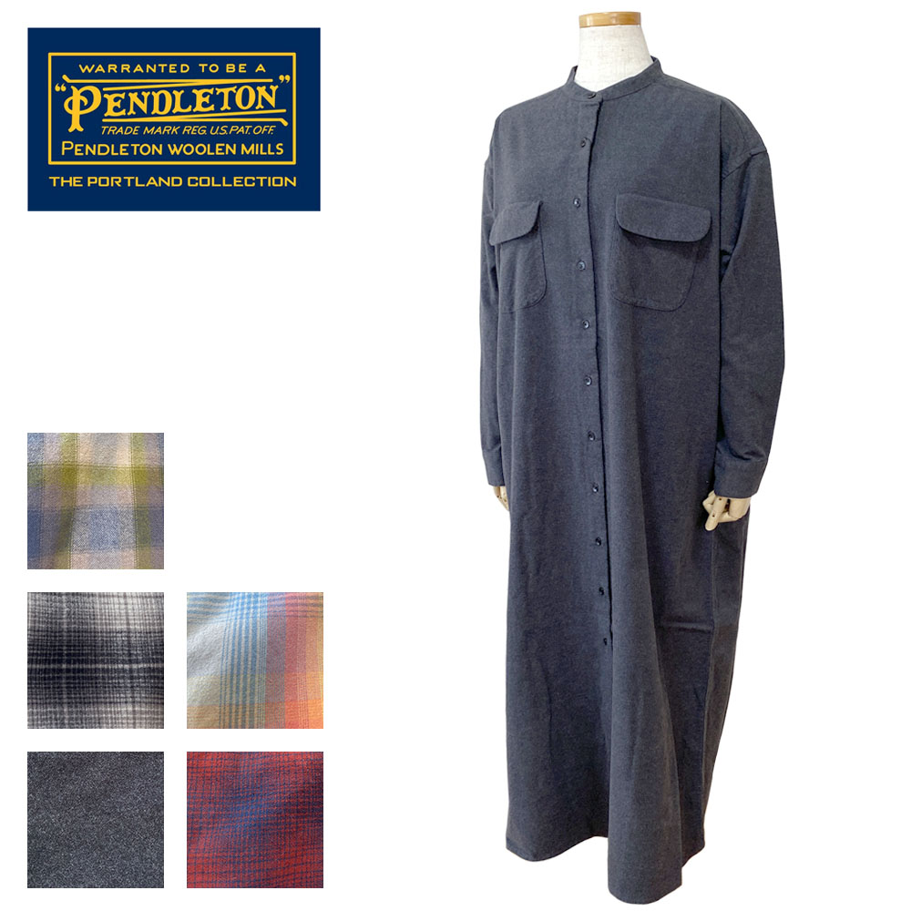 PENDLETON ペンドルトン Band Collar Shirt Dress バンドカラーシャツドレス ワンピース レディース 44757100