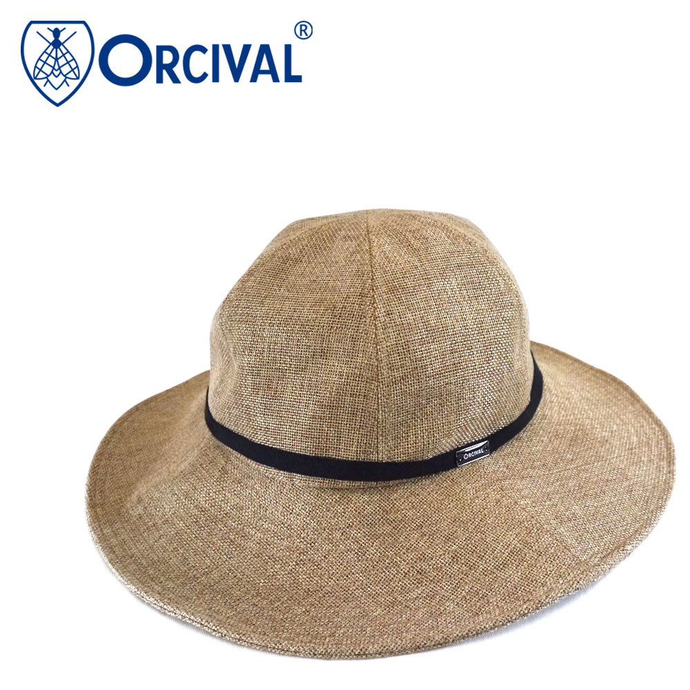 Orcival ラフィアライク 細リボン つば広ハット【RC-7229 RLP】