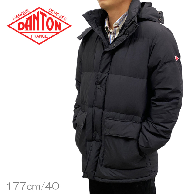 DANTON ホワイトグース フードダウンジャケット Men