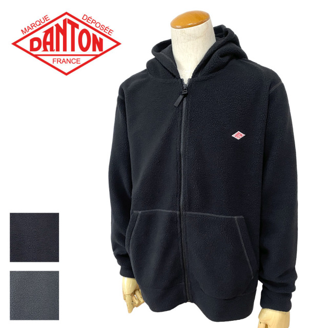 DANTON ダントン ポーラテック ボアフリースジップパーカー メンズ DT-C0364 POL