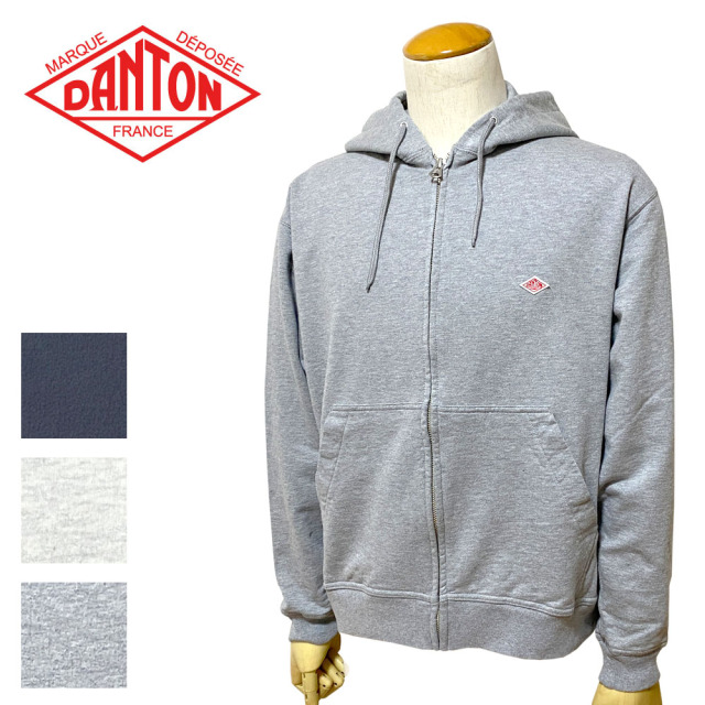 DANTON ダントン コットン ジップパーカー メンズ DT-C0407 CIN