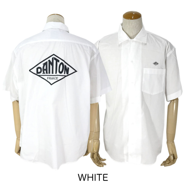 DANTON ダントン バックプリント ショートスリーブ ワークシャツ