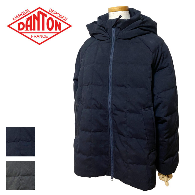 DANTON ダントン ウールライク フーデッド ダウンジャケット レディース DT-A0191 PWL