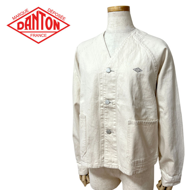 DANTON ダントン コットン カラーレス カバーオールジャケット レディース DT-A0306 MHT
