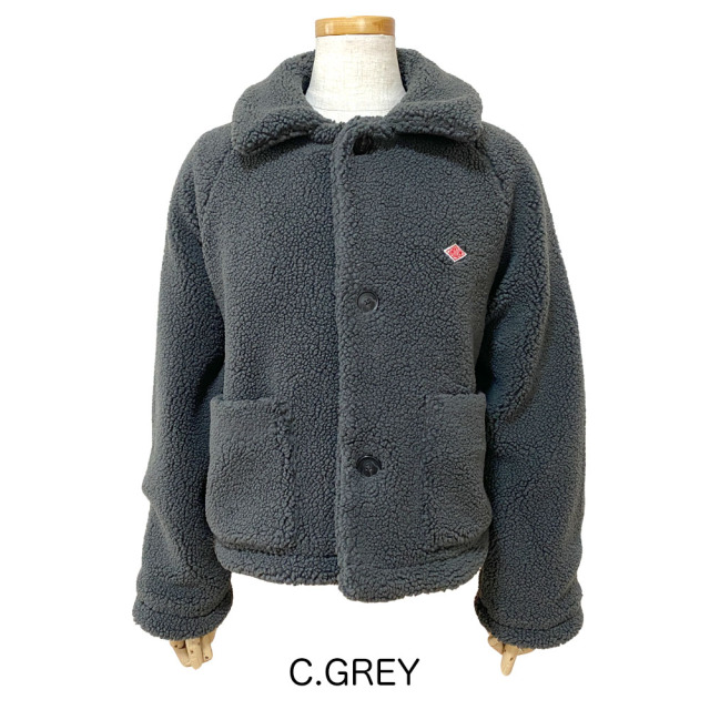 DANTON ダントン ライトボア カバーオールジャケット レディース DT