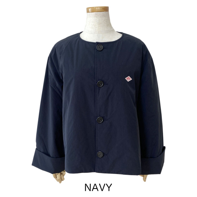 DANTON ダントン 中綿ノーカラージャケット レディース DT-A0462 PNT