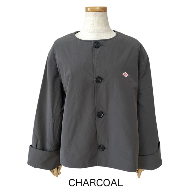 DANTON ダントン 中綿ノーカラージャケット レディース DT-A0462 PNT