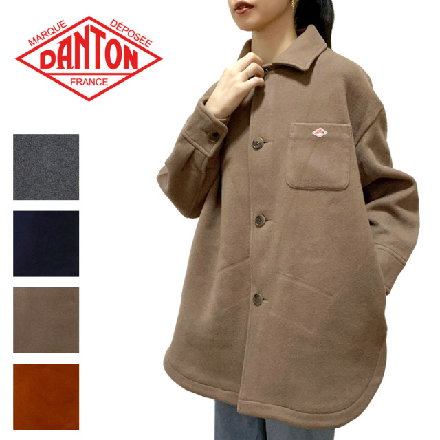 DANTON ダントン ウールメルトン シャツブルゾン レディース DT-A0710 MEW