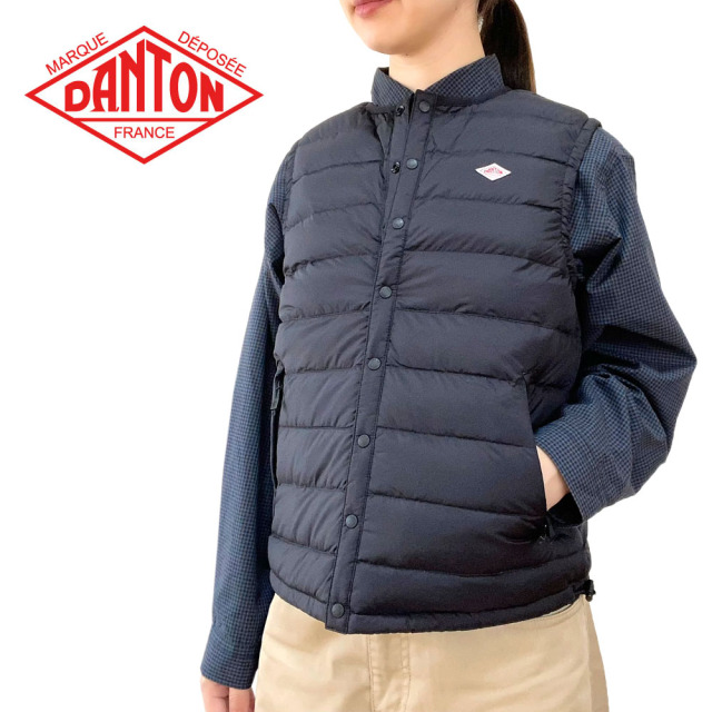 DANTON ダントン クルーネック インナーダウンベスト レディース DT-A0002 RRT