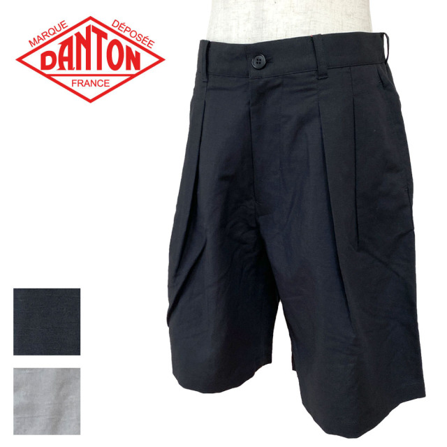 DANTON ダントン レーヨンリネン 2タック ショートパンツ レディース DT-E0251 LRP