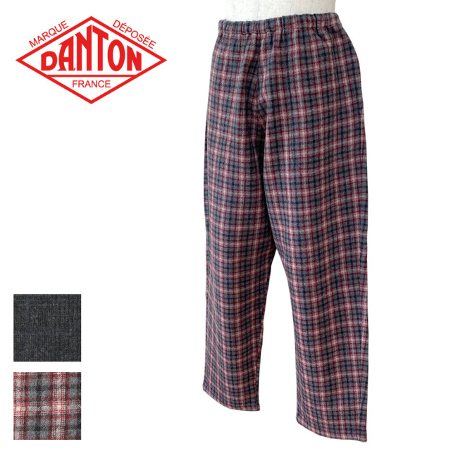 DANTON ダントン リファインウール チェック イージーパンツ レディース JD-2540 WRF